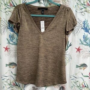 White House Black Market Short Sleeve Glamgetter Tee